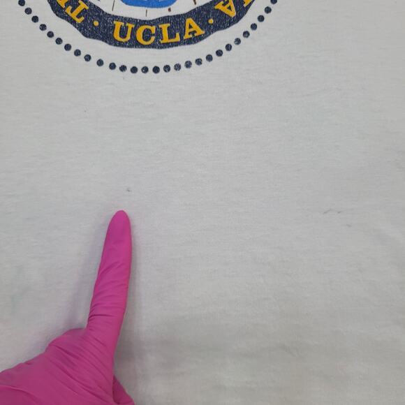 Vintage 80s University-of California Shirt Medium 19x27 Blue - Picture 4 of 16